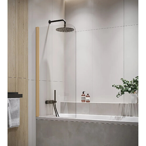Paroi baignoire Torino 60 x 140 cm Badplaats - L'or - verre transparent
