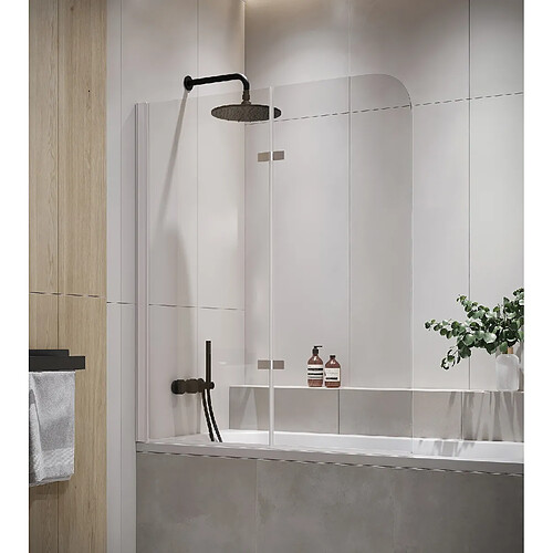 Badplaats Paroi de baignoire Austin 100 x 140 cm - chrome - verre transparent