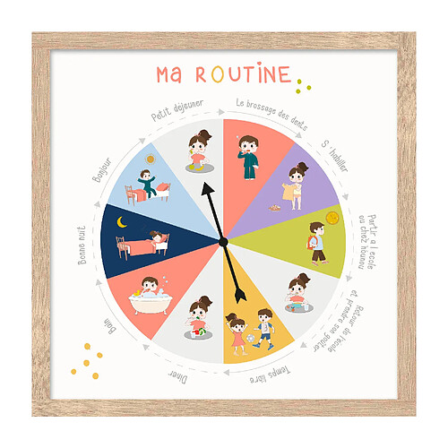 Graham And Brown MA ROUTINE - tableau pédagogique mural 40 x 40 cm