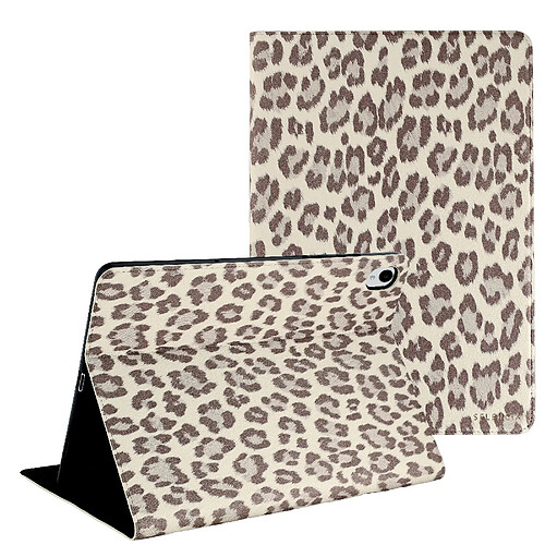 Selencia Coque tablette Sabi avec imprimé léopard pour Samsung Galaxy Tab S11 - Soft Ivory