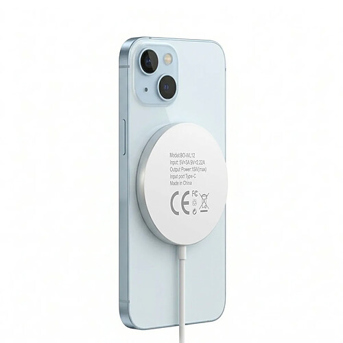 Mayaxess Chargeur Magsafe pour iPhone 15 Magnétique 15W Blanc