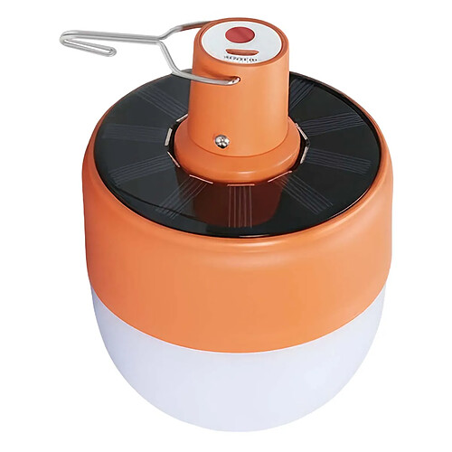 Avizar Ampoule Solaire Camping Rechargeable 10W avec Crochet et 5 Modes LED 1200mAh Orange