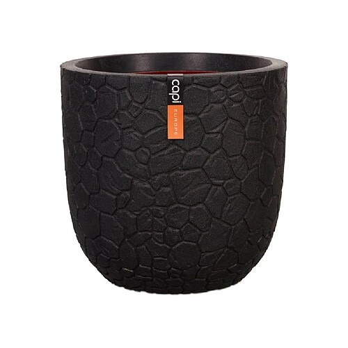 CAPI EUROPE Clay NL Round Planter 35 x 34 cm Noir