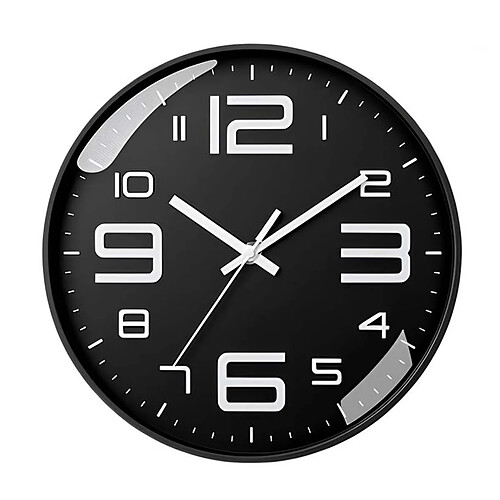Avizar Horloge murale analogique - Noir