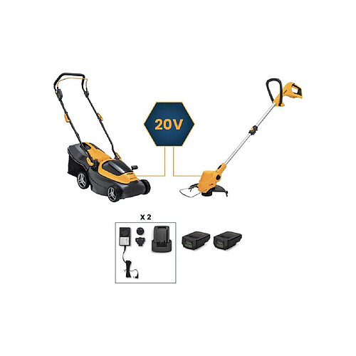 STIGA Collector 136e + GT100e - 2 batteries 20 V