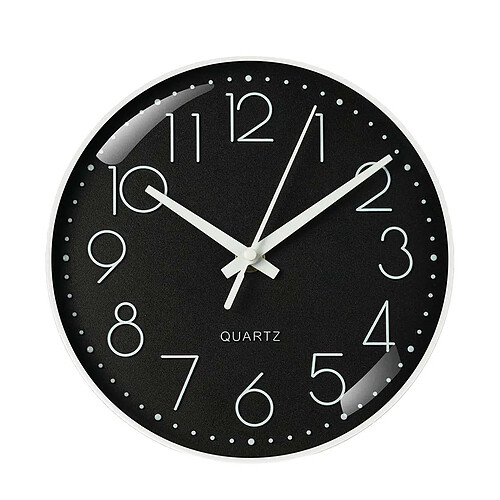 Avizar Horloge murale analogique - Noir