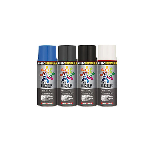 SINTO RAL 9010 Satin Blanc Anti-Rouille Aérosol 400 ml