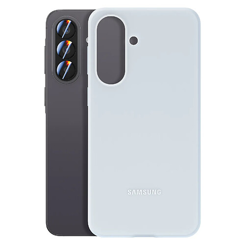 Samsung Coque pour Samsung Galaxy A57 en Silicone Lisse avec Rebords Surélevés Bleu clair