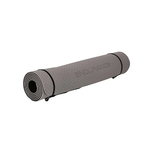 ENDURANCE Tapis de yoga 6 mm - Gris