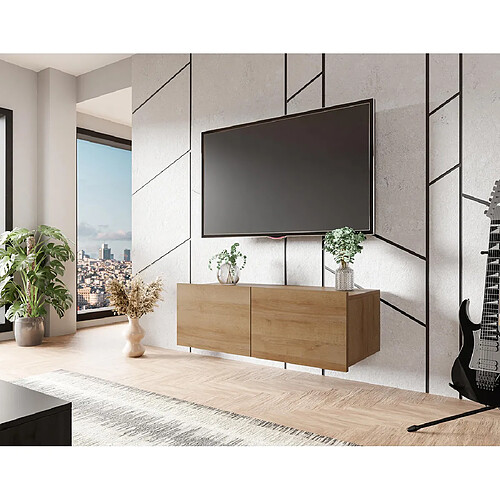 Bestmobilier Alix - meuble tv modulable 100 cm - 2 portes