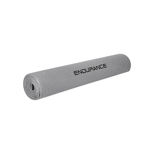 ENDURANCE Tapis de yoga et gymnastique 6 mm Gris 173 x 61 cm