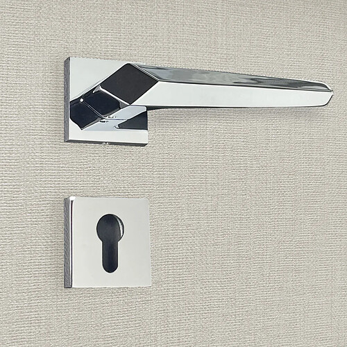 Poignée de porte design à cylindre finition aspect chrome brillant Gilda - KATCHMEE