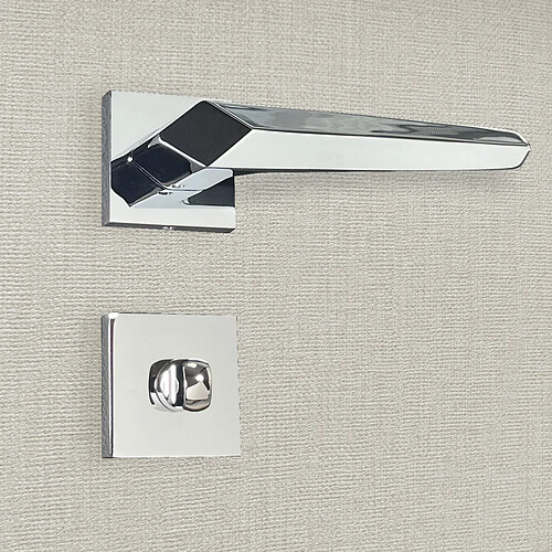 Poignée de porte design à condamnation finition aspect chrome brillant Gilda - KATCHMEE