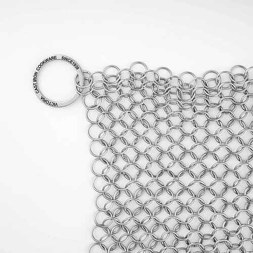 Nettoyeur de Fonte en Acier Inoxydable Récureur en Cotte de Mailles 32210 Victoria