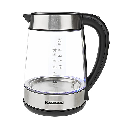 MELISSA Bouilloire 1,7L 2200W en Verre Transparent