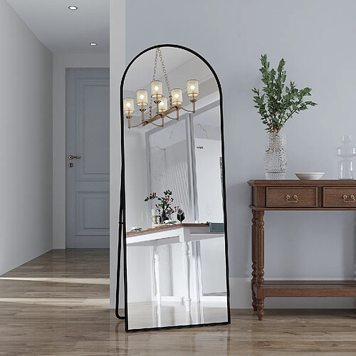 Superaly Miroir corps entier mural - Noir