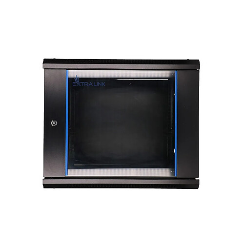 Armoire rackable Extralink 9U 600x600 noire, fixation murale