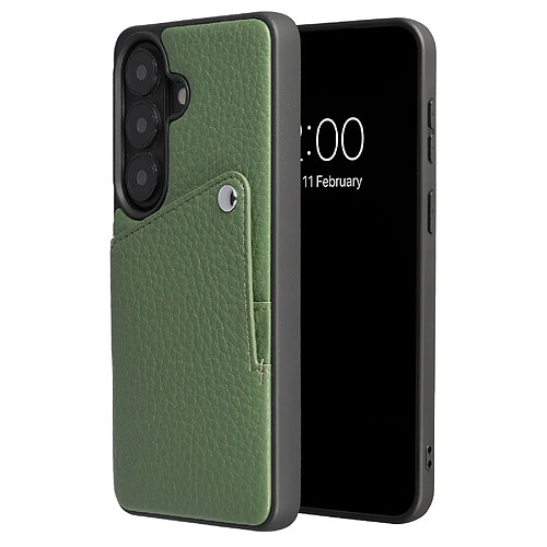 Selencia Coque Riva avec porte-cartes pour Samsung Galaxy S26 Plus - Sage Green