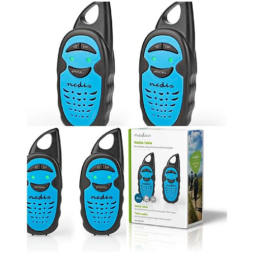 Ensemble talkie-walkie - NEDIS - 2 combinés - Portée 3 km - 3 canaux - CTCSS (1 sous-canal)