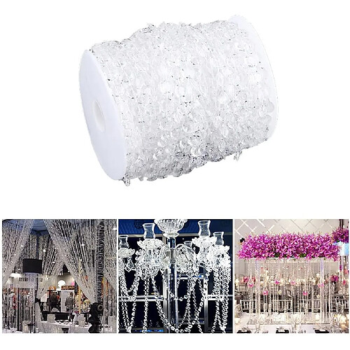Perles Cristal Transparent pour Décoration Noces Fêtes et DIY