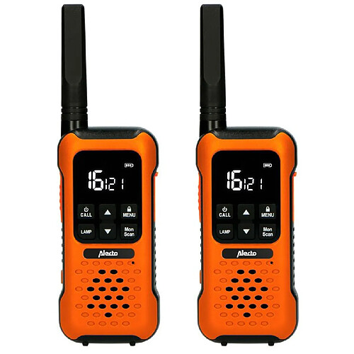 Talkie-walkie - ALECTO - FR300OE - Paire anti-chocs - Portée 10 km - Orange/Noir
