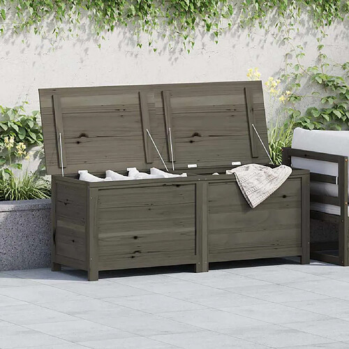 vidaXL Boîte à coussins extérieur Anthracite 150x50x56 cm Sapin massif