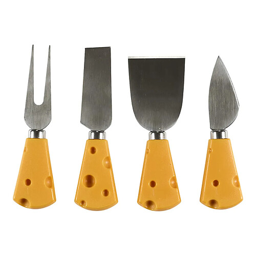 Paris Prix Lot de 4 Couteaux à Fromage Cheese 12cm Jaune