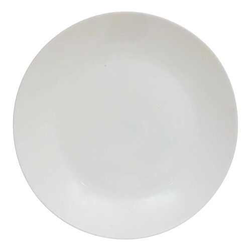 Secret De Gourmet Lot de 6 Assiettes Plates en Verre Louise 25cm Blanc