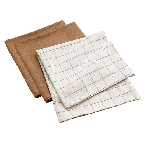 Paris Prix Lot de 3 Torchons de Cuisine Gourmet 50x70cm Mocha