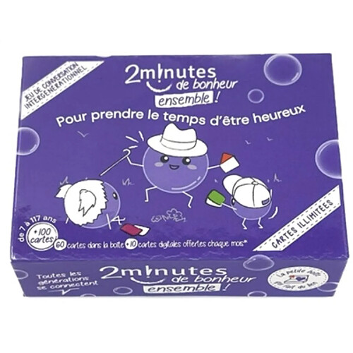 2 minutes de bonheur ensemble ! : papoter et rire entre générations : jeu de conversation
