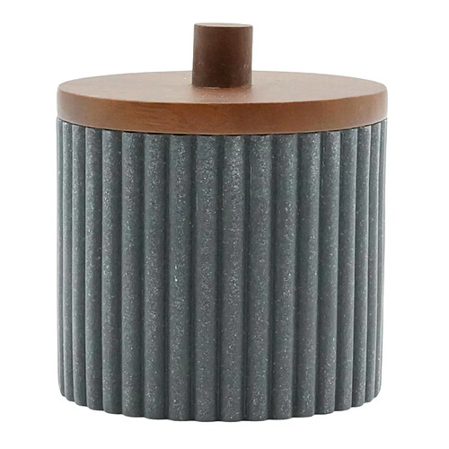 Douceur D'Interieur Pot à Cotons Design Niagara 10cm Anthracite