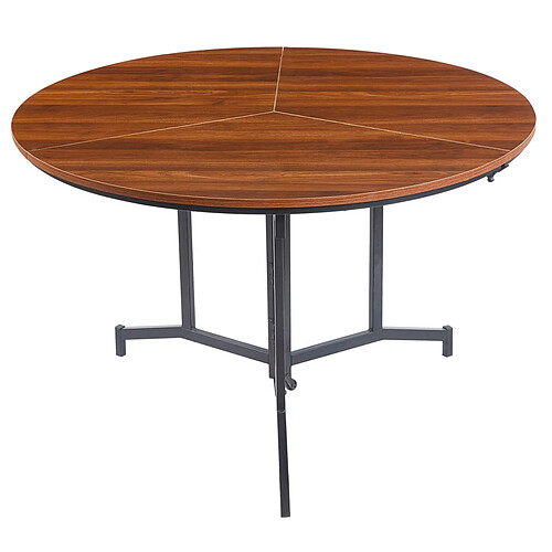 Paris Prix Table Ronde Pliable Colio 120cm Noisette