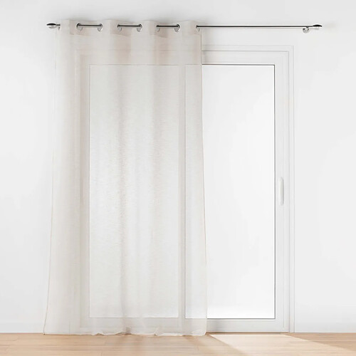 Douceur D'Interieur Rideau Voilage à Œillets Carlin 140x240cm Beige Lin