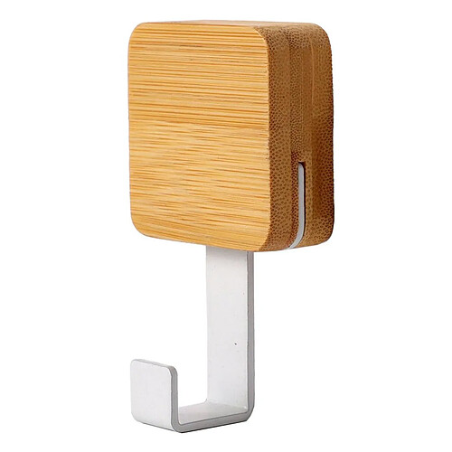 Douceur D'Interieur Patère Adhésive 1 Crochet Fixeo 9cm Naturel & Blanc