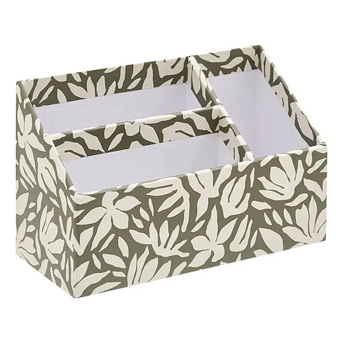 Five Simply Smart Organiseur de Bureau 3 Compartiments Floréa 19cm Vert