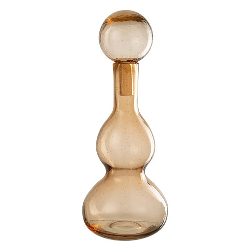 Paris Prix Carafe Design en Verre Carol 42cm Caramel