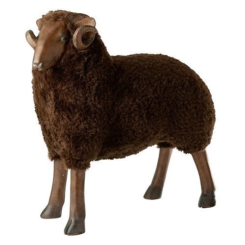 Paris Prix Statue Mouton Cornes Chalet 79cm Marron