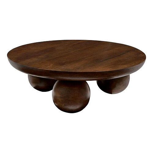 Atmosphera Table Basse Design Abekas 90cm Marron