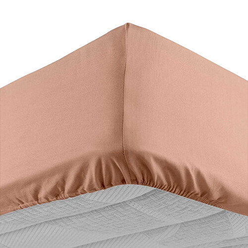 Douceur D'Interieur Drap Housse Lina 180x200cm Rose Blush