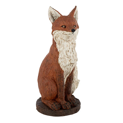 Paris Prix Statue Renard Assis Automn 52cm Rouille