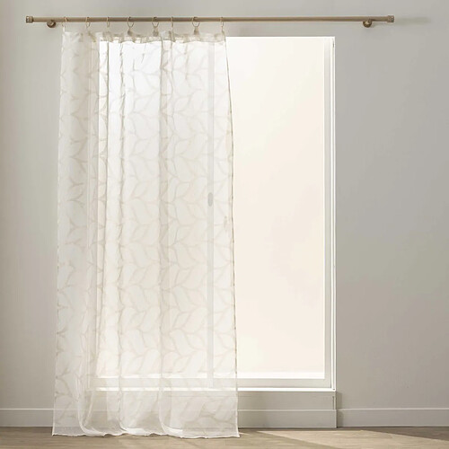 Douceur D'Interieur Rideau Voilage à Anneaux Elis 140x240cm Blanc