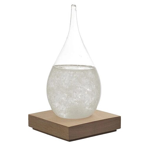 The Home Deco Factory Baromètre à Cristaux Verre Tempête 17cm Transparent