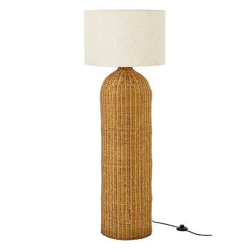 Paris prix Lampadaire Tanisha en rotin - Beige