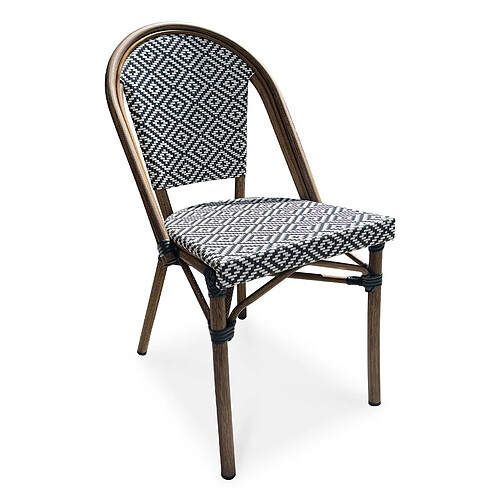 Paris Prix Chaise de Jardin Empilable Bistro 87cm Bleu
