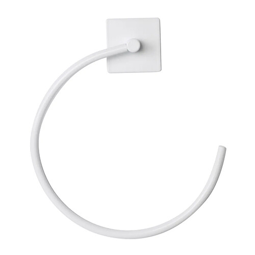 Douceur D'Interieur Anneaux Porte Serviette Adhésif Fixeo 20cm Blanc