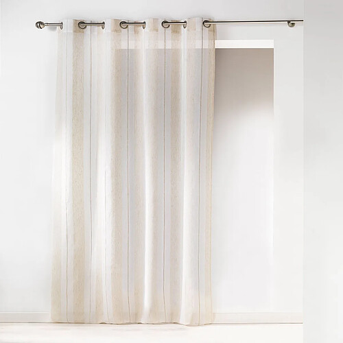 Douceur D'Interieur Rideau Voilage à Œillets Hélios 140x240cm Beige Lin