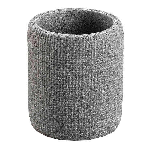 Douceur D'Interieur Gobelet Effet Tissé Spa 9cm Gris