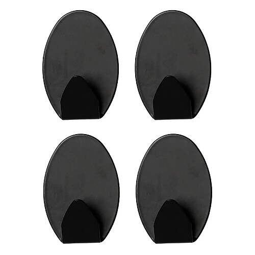 Douceur D'Interieur Lot de 4 Crochets Adhésifs Fixeo 5cm Noir