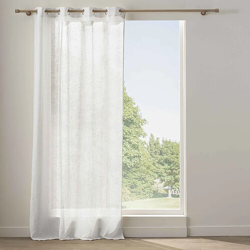 Douceur D'Interieur Rideau Voilage à Œillets Yoko 140x240cm Blanc