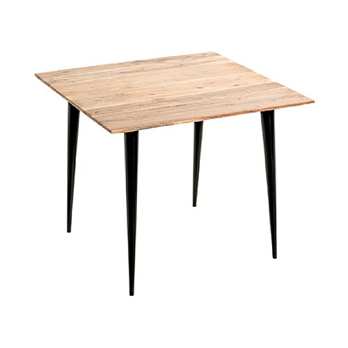 Mes Table basse carrée 55x55x46 cm en bois d'acacia et acier - YOMA